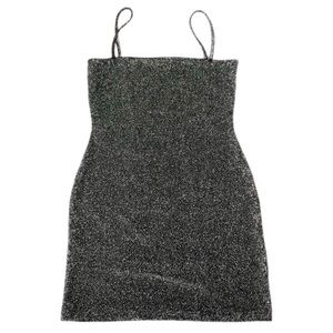 Collusion silver sparkle mini dress sz 6 New Years
